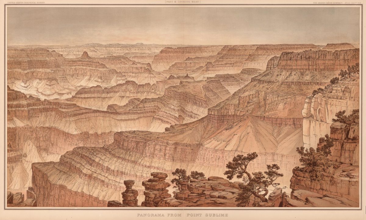 Cliffs, ridges, towers and temples of the Grand Canyon from Point Sublime.