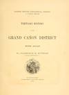 Aged title page for Clarence Dutton's 1882 Tertiary History of the Grand Canon District.