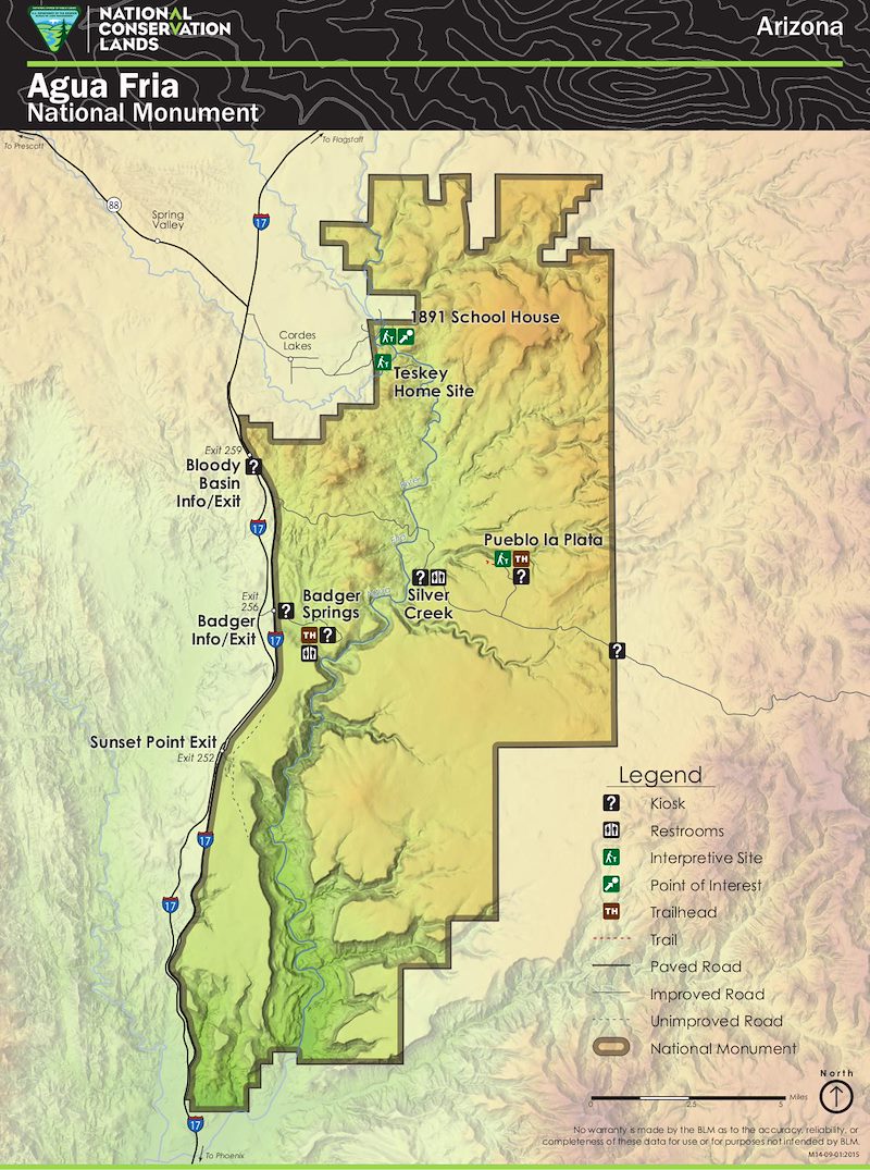 Agua Fria National Monument - BLM Overview Map Image