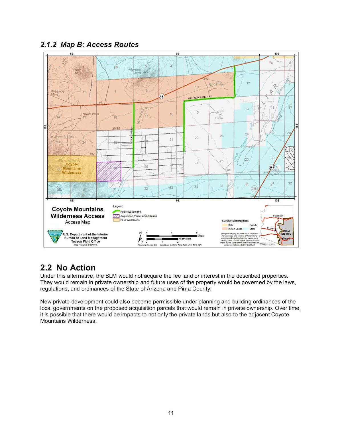 BLM Coyote Mountains NE Access Land Acquisition Environmental Assessment - Page 11