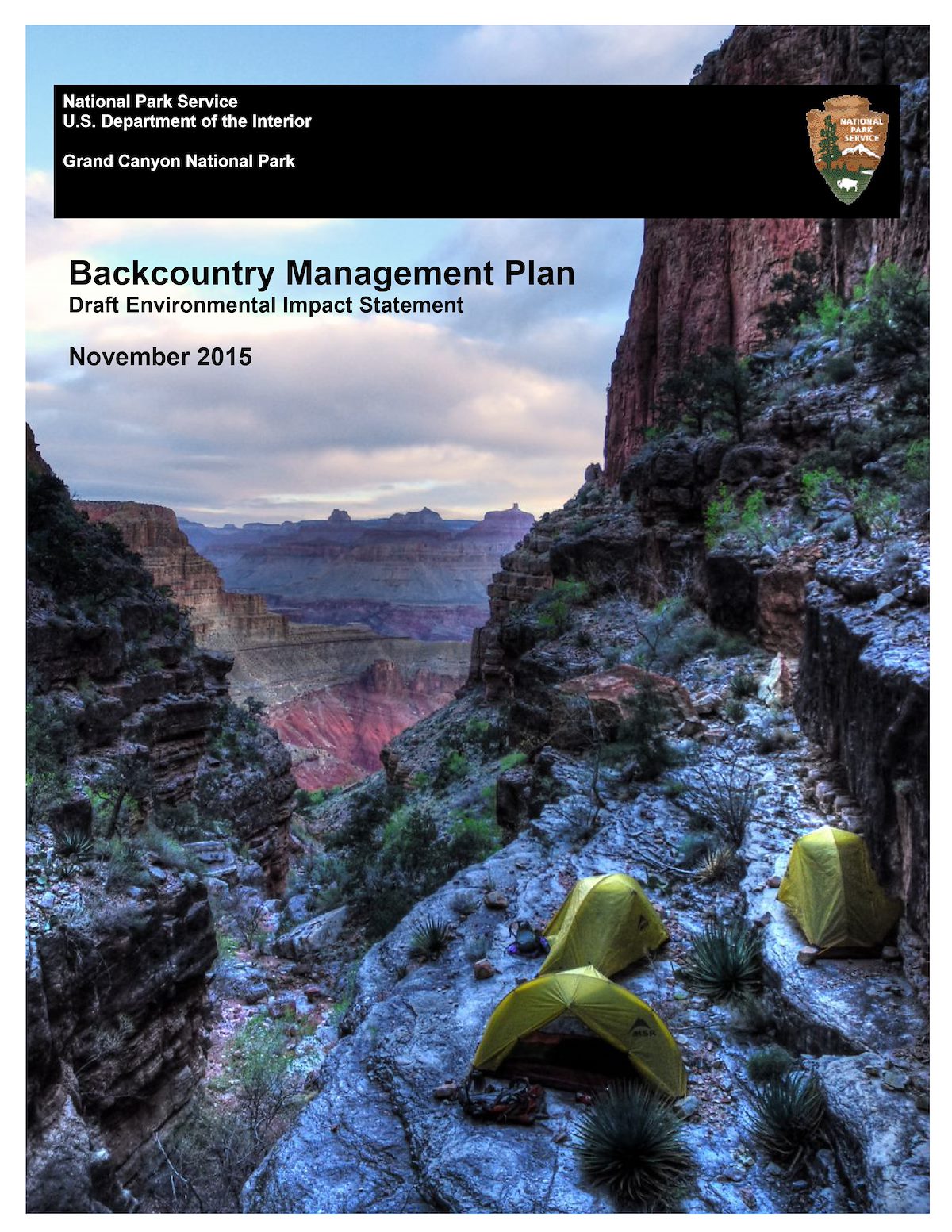 2015 Grand Canyon National Park Backcountry Management Plan Draft Environmental Impact Statement Cover Page