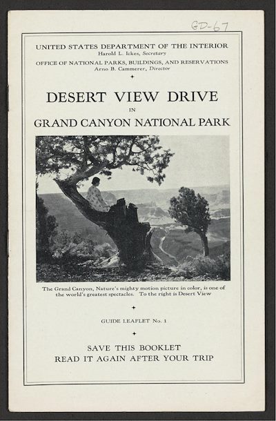 Desert View Drive in Grand Canyon National Park - 1933 Cover Page