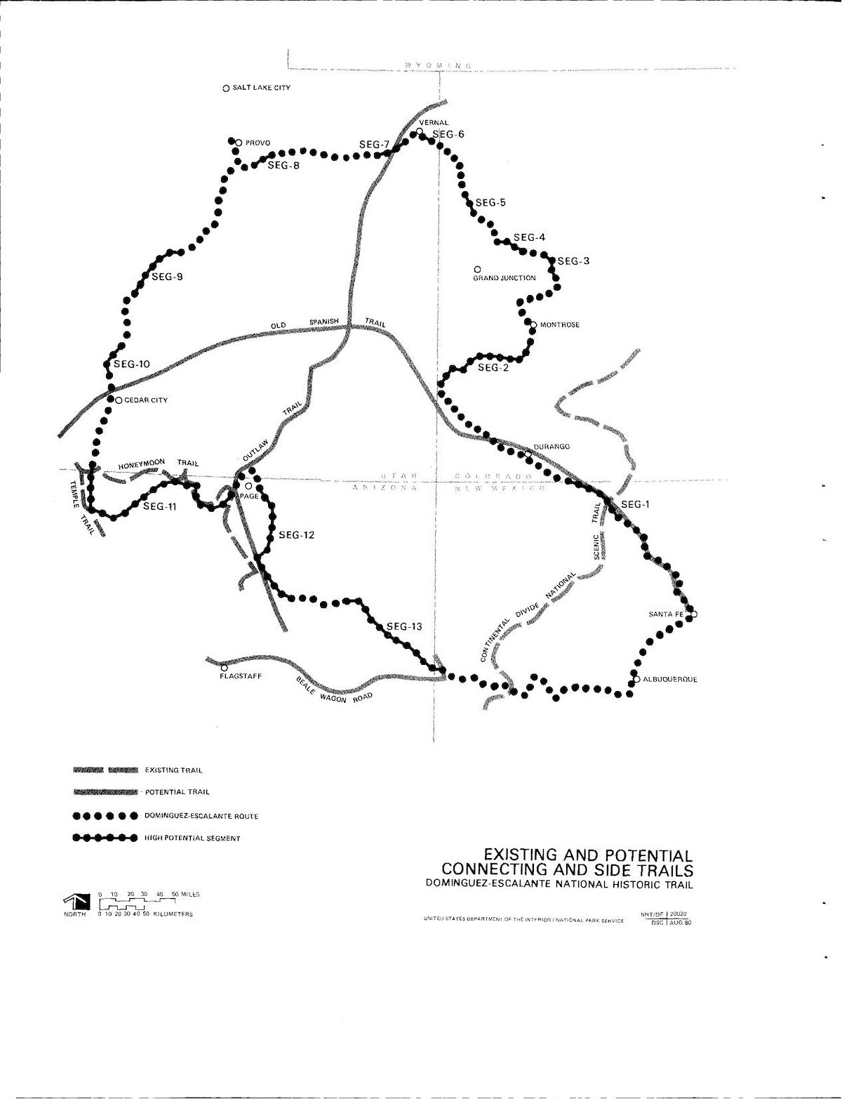Dominguez-Escalante Expedition Route, Dominguez-Escalante National Historic Trail, Draft National Historic Trail Study
