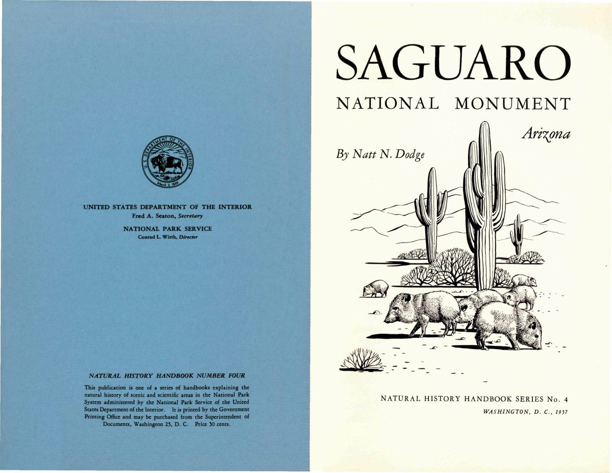 Saguaro National Monument, Arizona - Natural History Handbook Series No. 4 Page 2