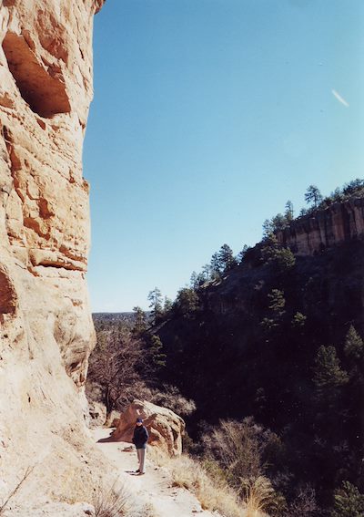 2001 March Hiking below the Cliff Dwellings