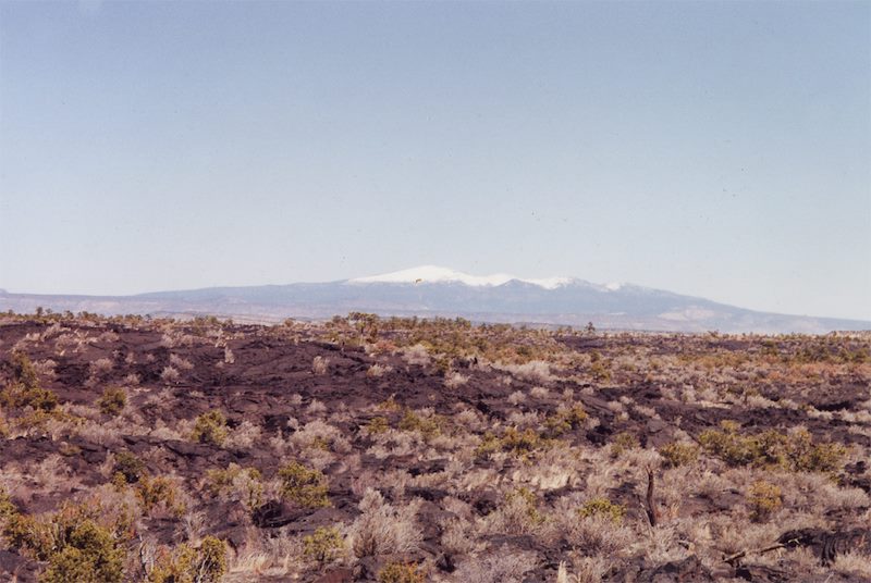 2001 March Lava with Snow in the Background
