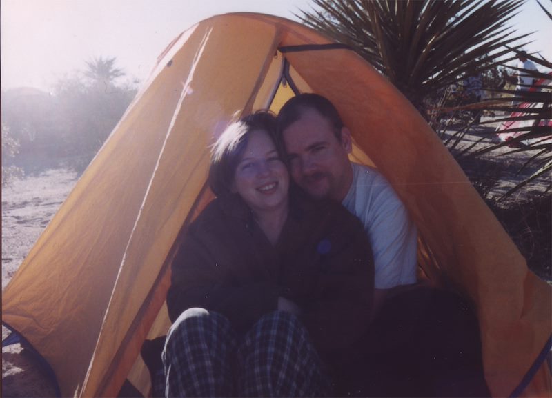 2002 November Alison and Charles camping in Joshua Tree