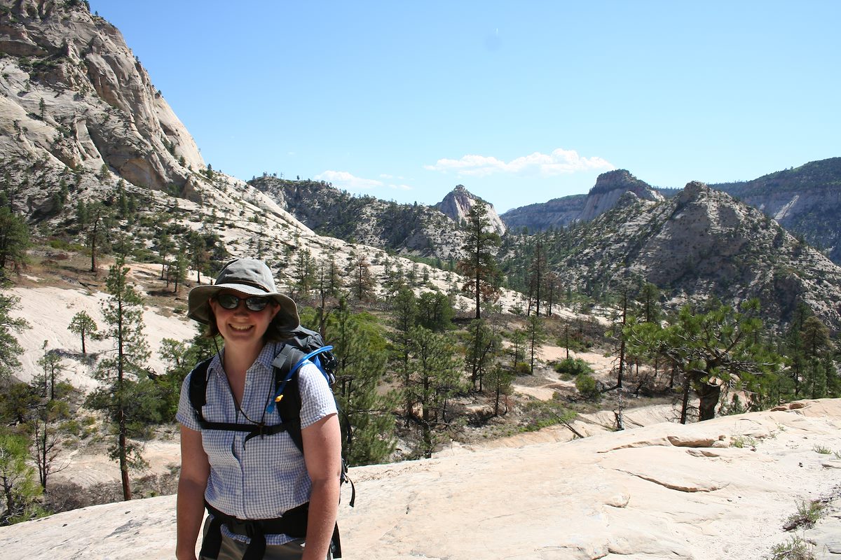 2007 May Lara Hiking to Behunin Canyon