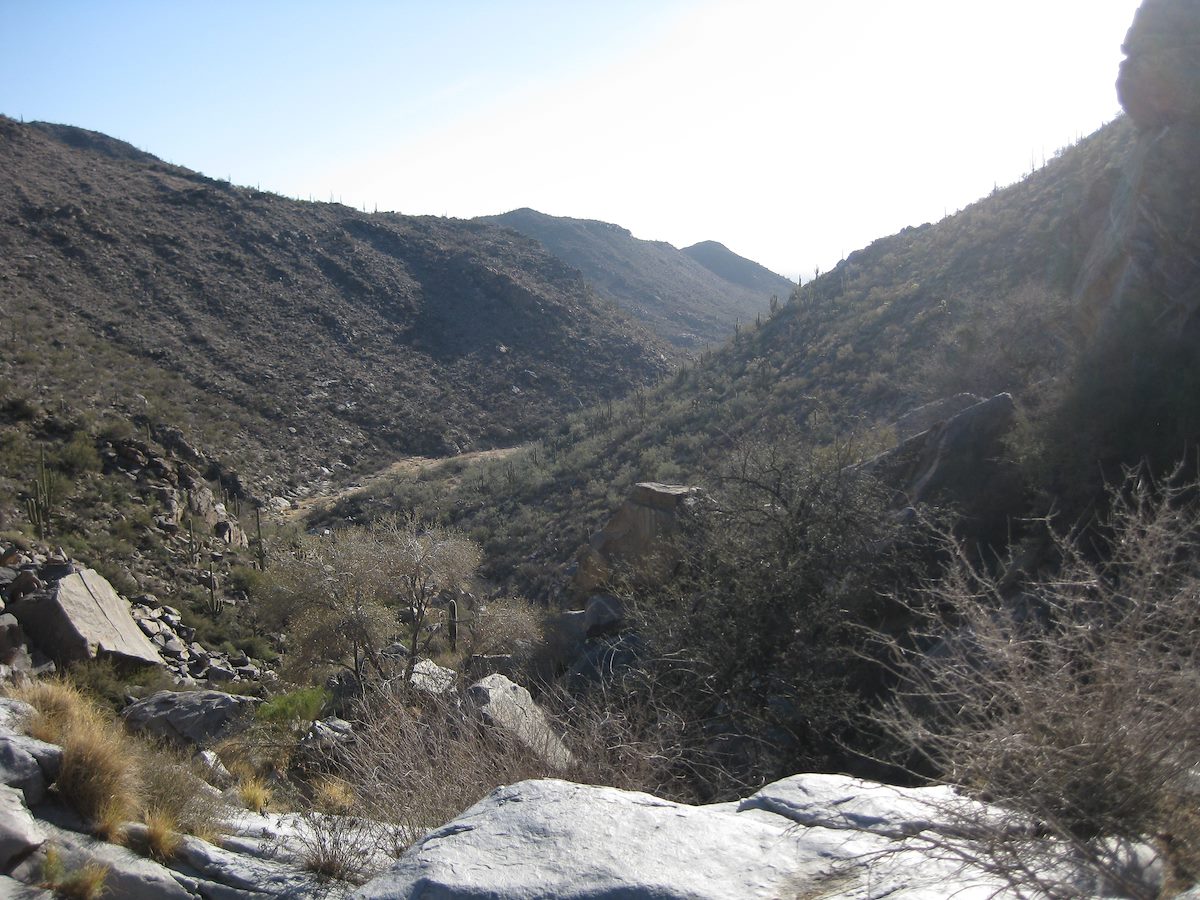 2011 February Looking down Burro Canyon