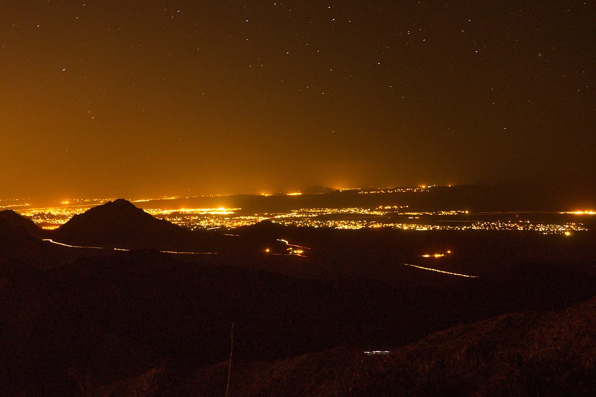2013 June Night view from Wasson Peak