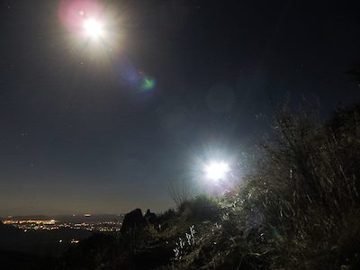 2013 May Moon and Headlamp on the King Canyon Trail