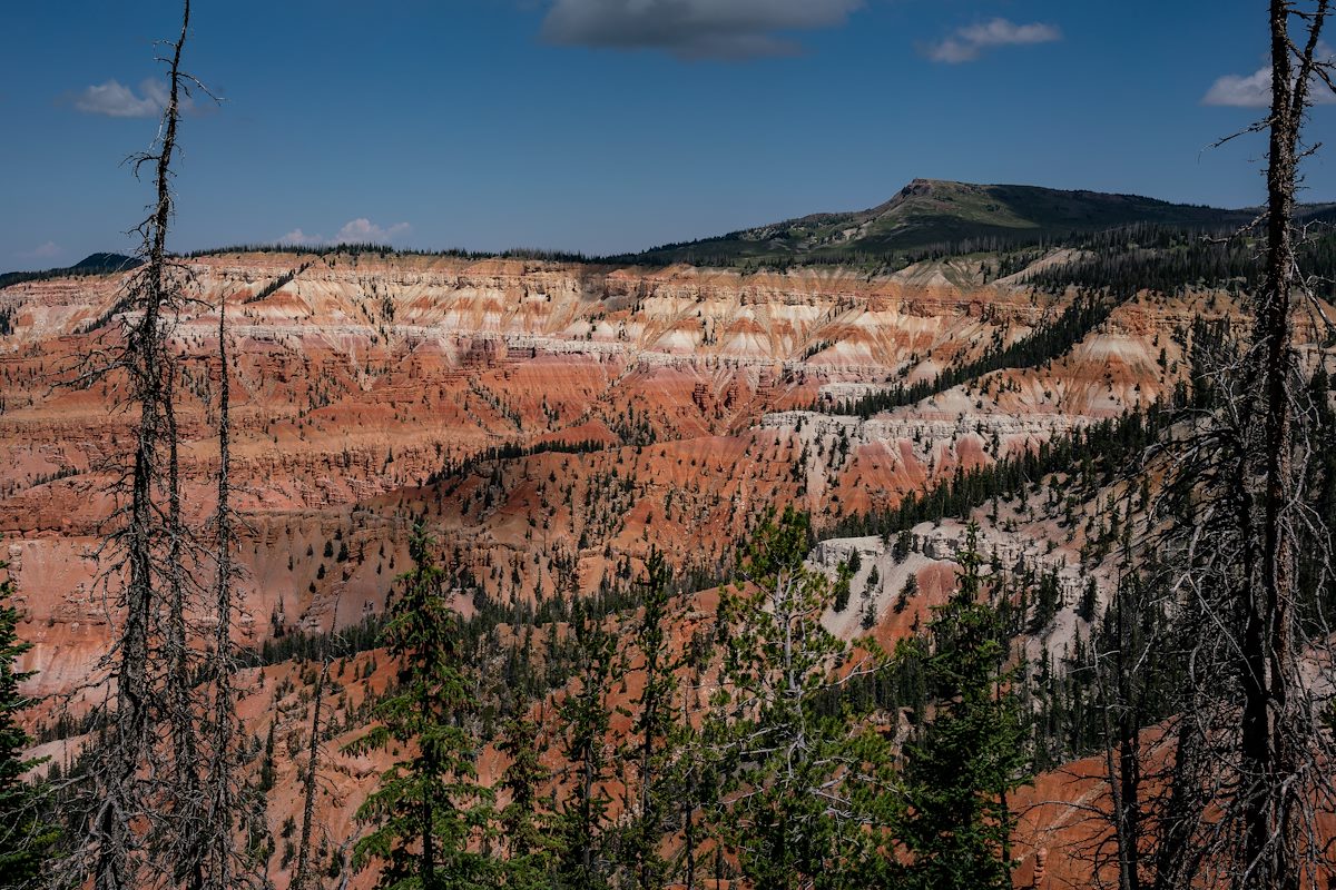 2018 August View up to Brian Head from the Alpine Pond Trail in Cedar Breaks