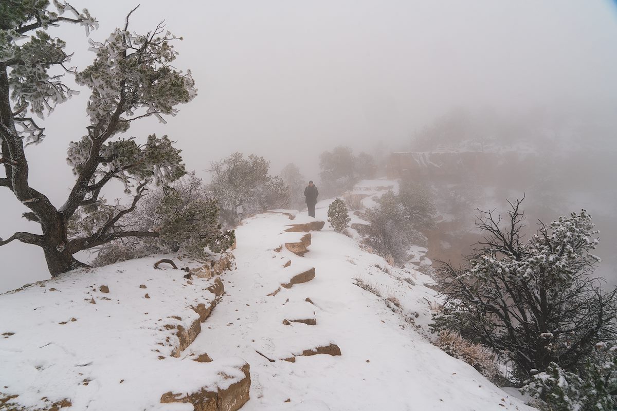 2018 December Walking out onto Shoshone Point