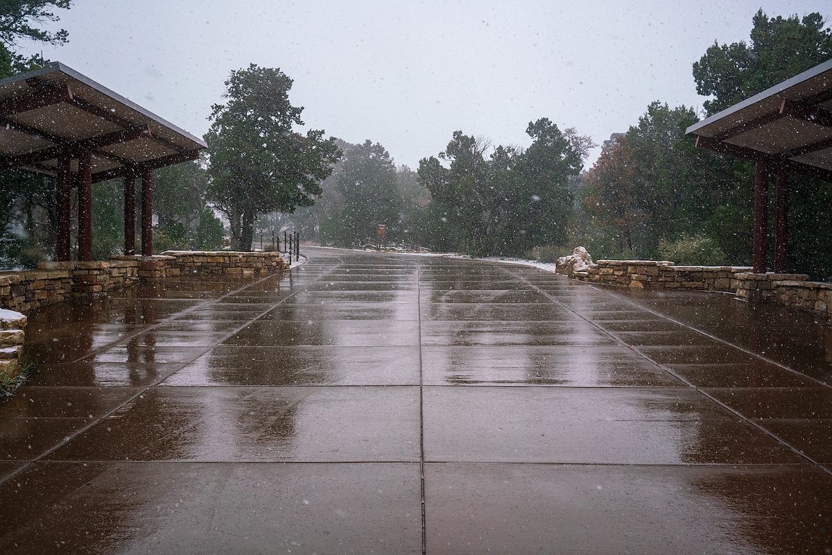 2018 October Grand Canyon Snow Storm at the Visitor Center