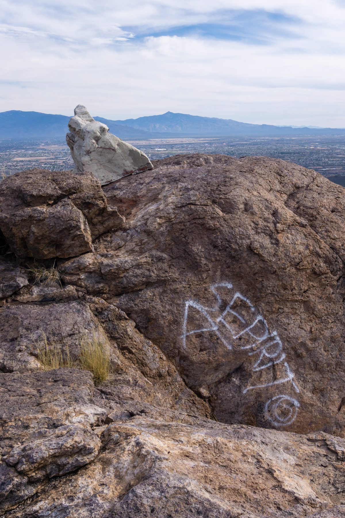 2019 December Graffiti on the Cat Mountain Summit