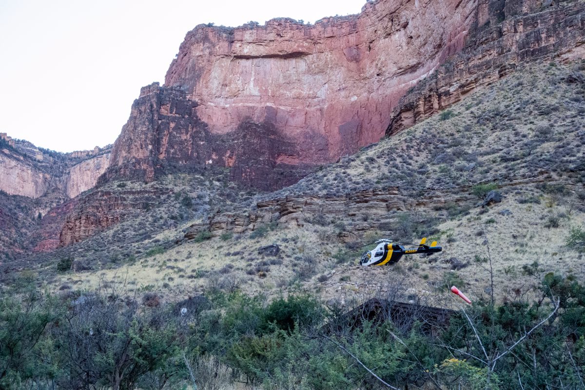 2019 October Flying out an Injured Hiker at Indian Garden