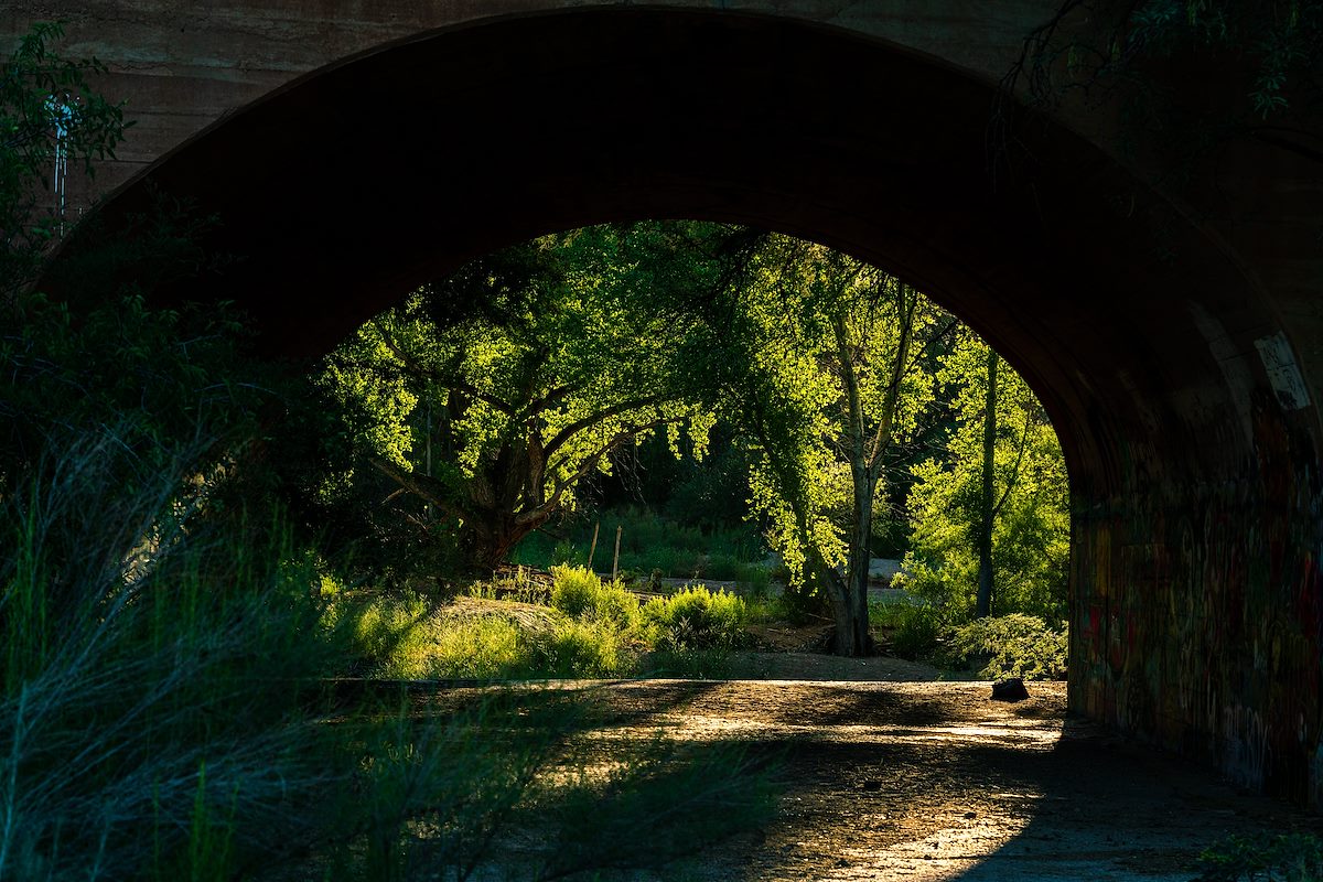 2020 July Arch Under the Railroad looking out to the San Pedro River