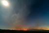 2020 June Bighorn Fire Smoke Rising to the Moon