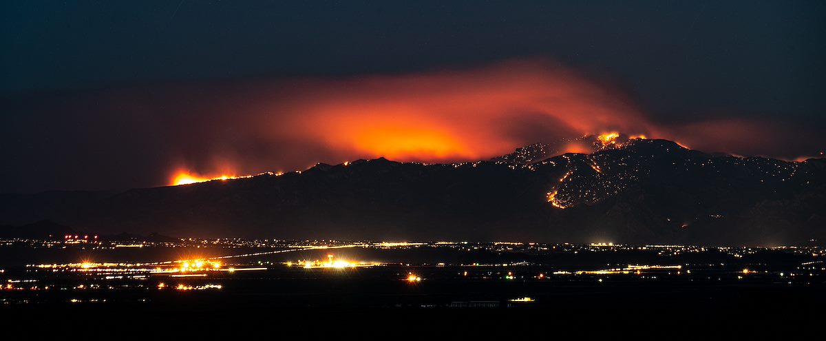 2020 June Flames from the Bighorn Fire in the Santa Catalina Mountains
