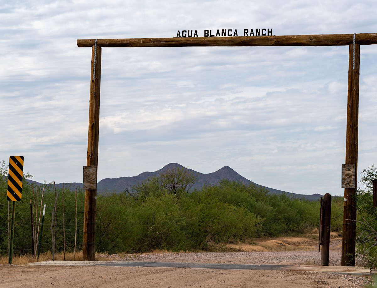 2020 November Agua Blanca Ranch sign at the Manville Road Entrance to Ironwood Forest National Monument
