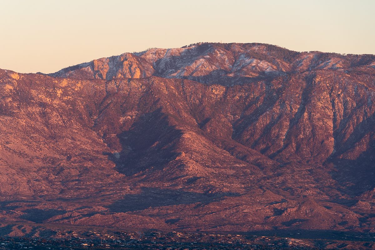 2020 November Mount Lemmon from the east side of the Tortolita Mountains