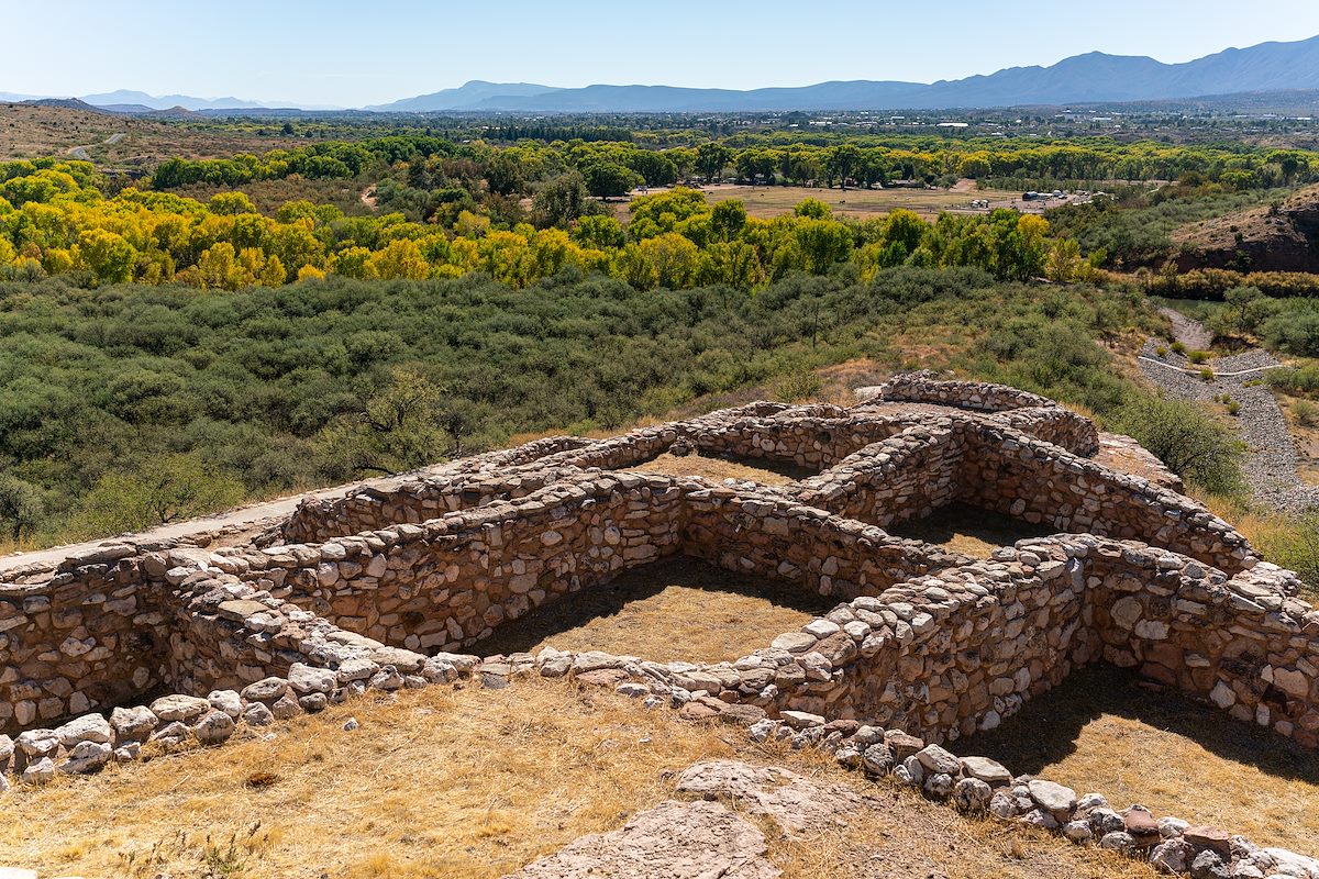 2020 October Tuzigoot National Monument with the Verde River in the Background