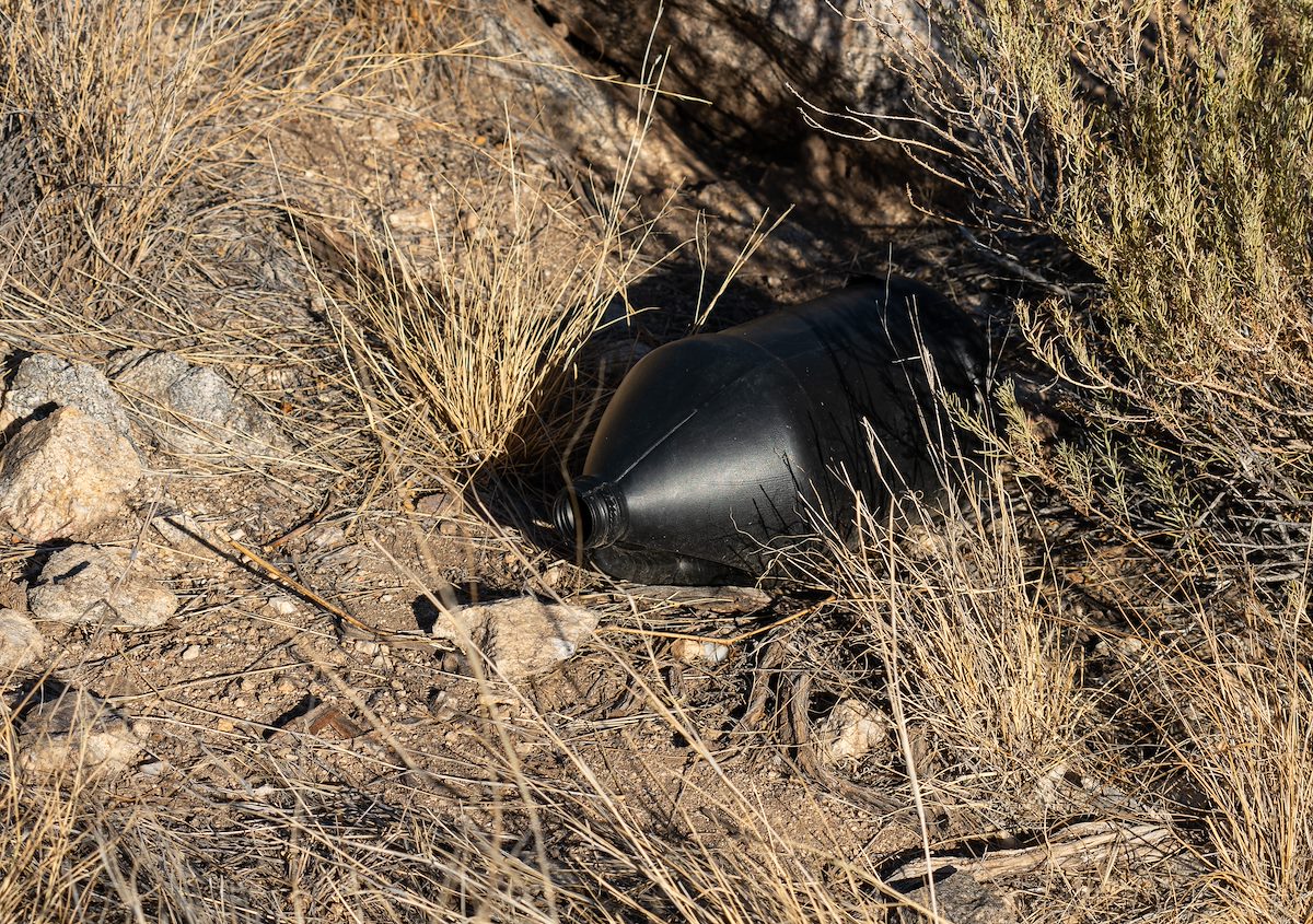 2021 January Water Jug in a saddle below Point 4462 in the Coyote Mountains