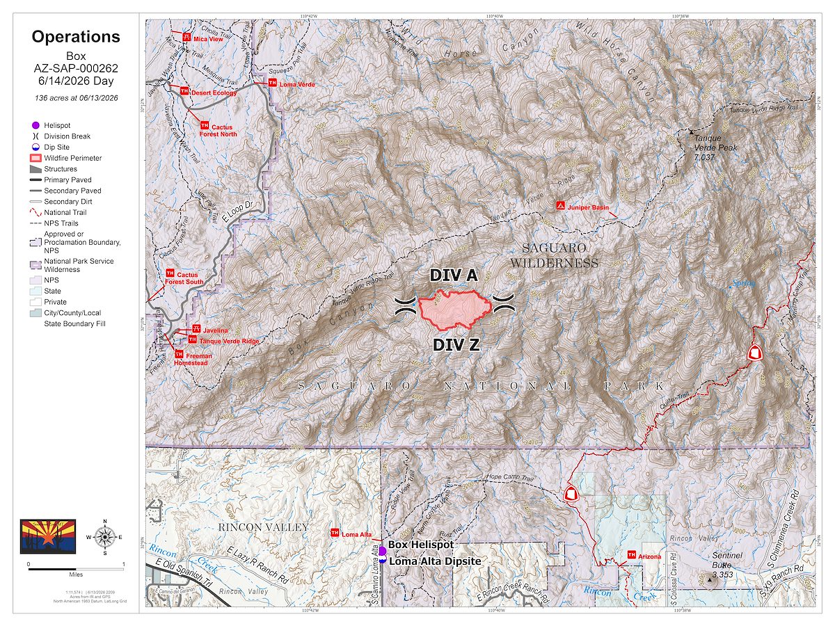 2026 June Box Fire Map - 6/14/2026