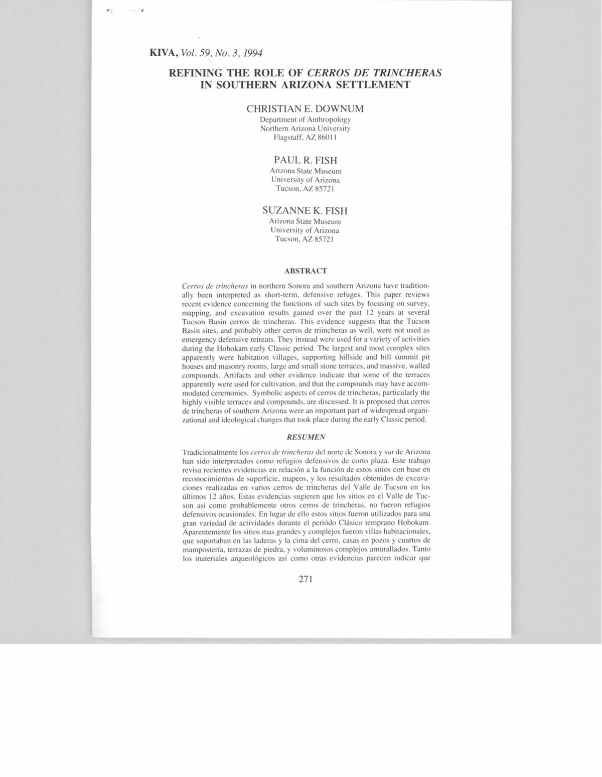 Refining the Role of Cerros de Trincheras in Southern Arizona Settlement Page 2