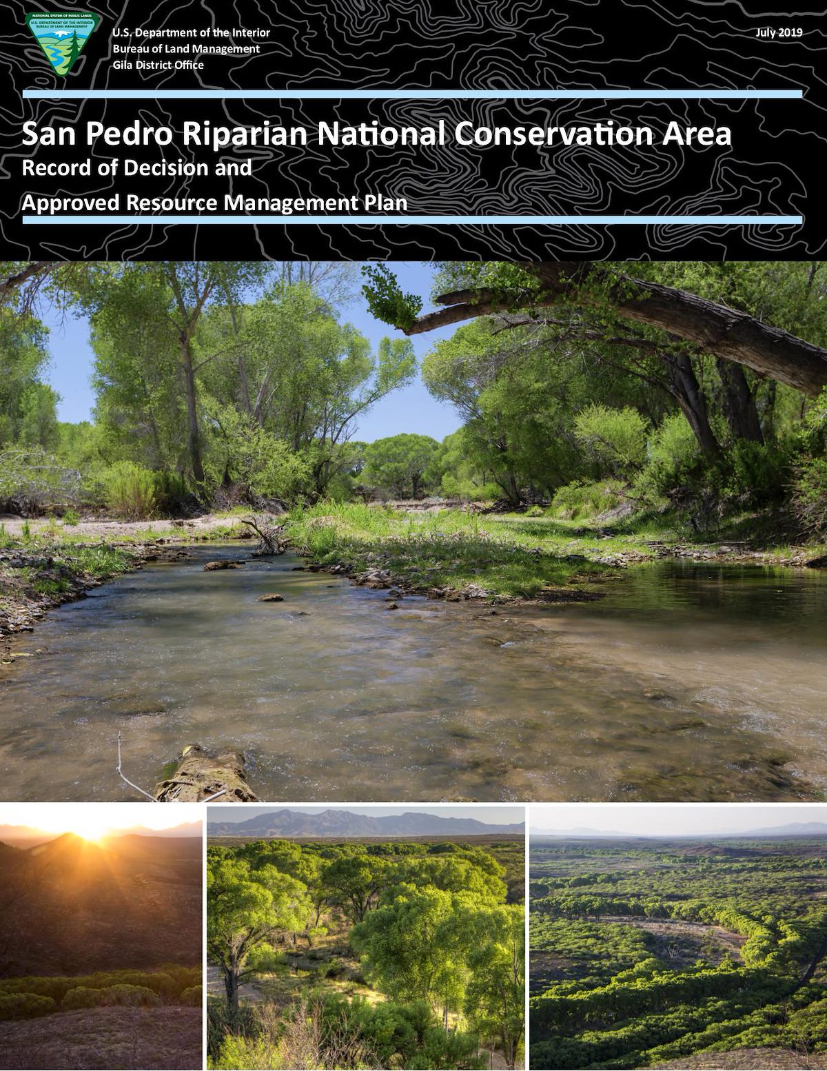 San Pedro Riparian National Conservation Area Management Plan - July 2019 Cover Page