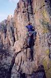 2002 May Brad Climbing in the Watson Lake Dells