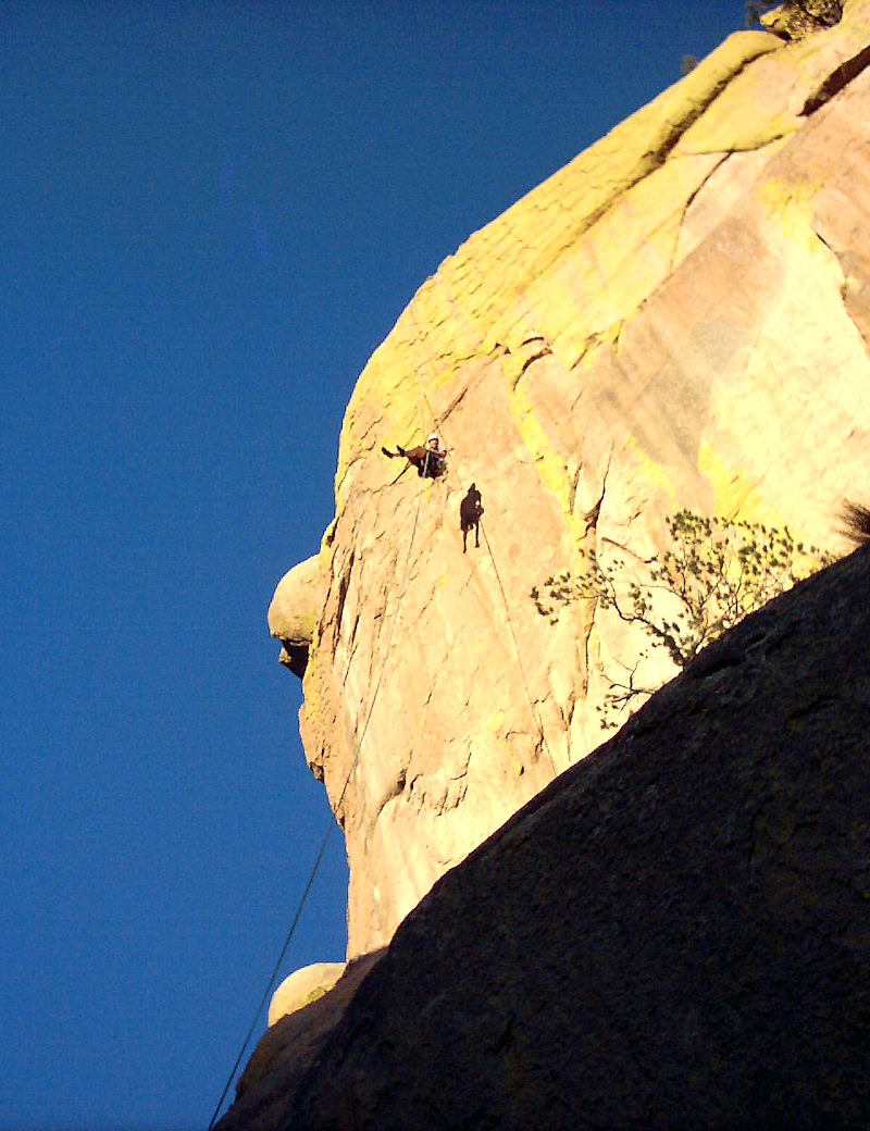 2004 May Dave Rappelling off Whale Dome