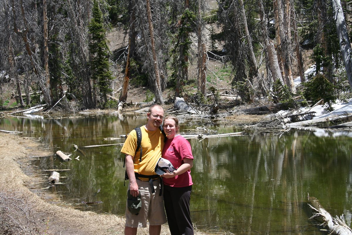 2006 June Cedar Breaks Alpine Lake - Charles and Alison