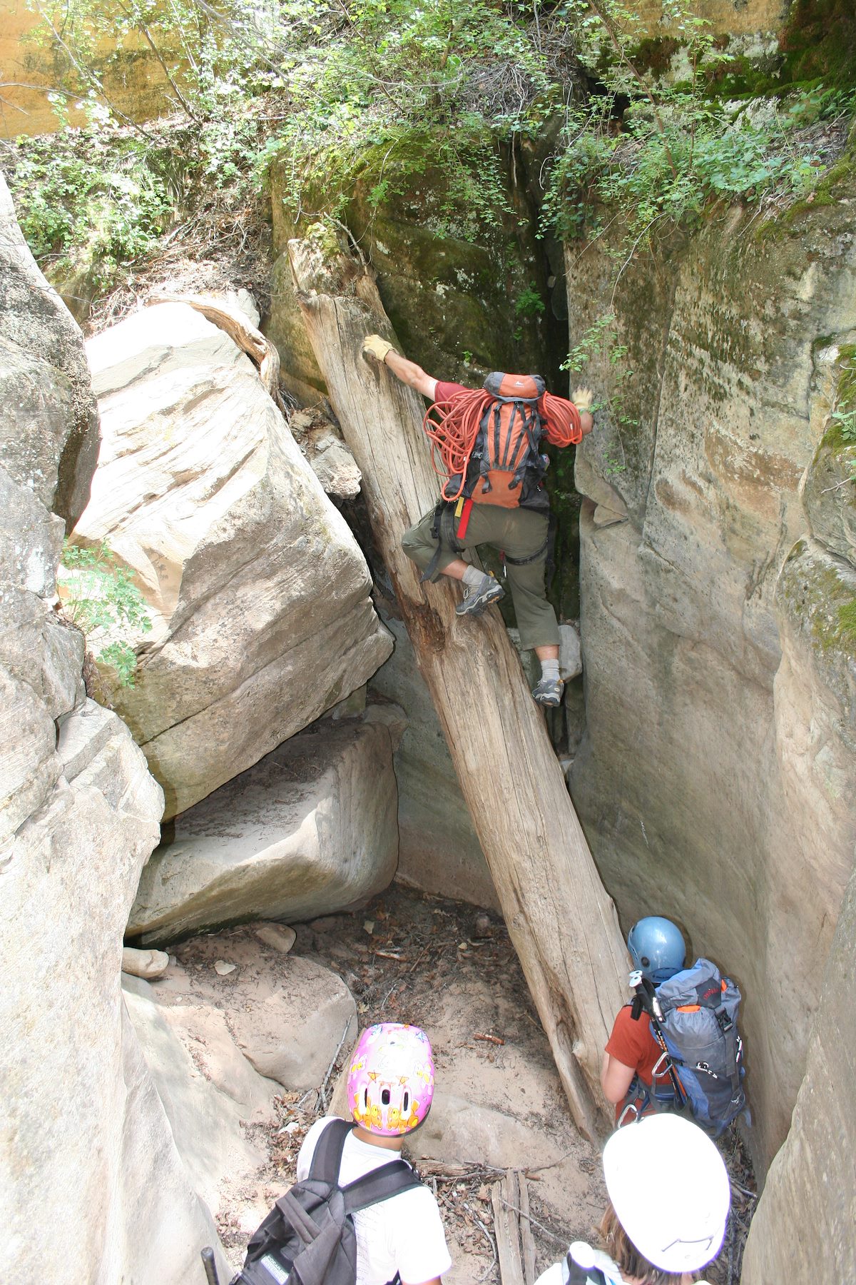 2007 June Downclimbing in Englestead Hollow