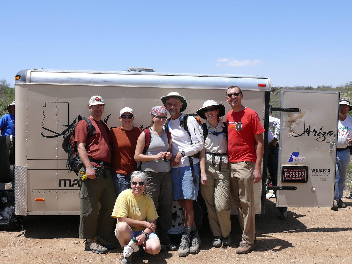 2007 May Summit Hut Trail Building Crew at an AZ Trail Building Event