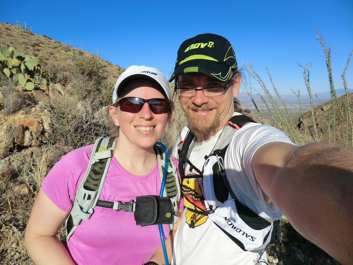 2012 March Alison and Charles, King Canyon Trail, Tucson Mountains