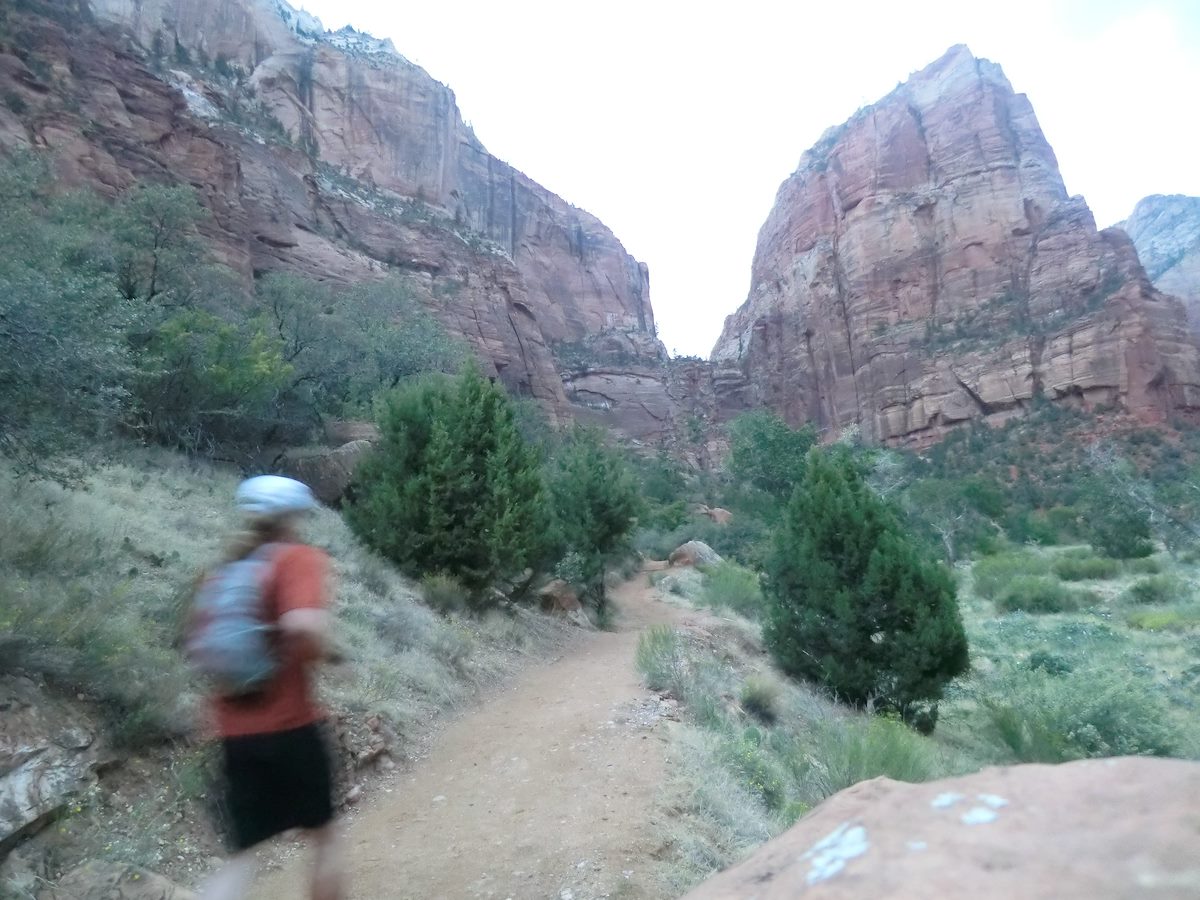 2012 September Running Towards Angels Landing