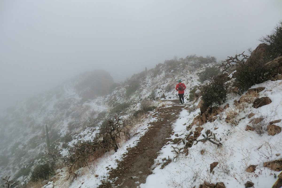 2013 February Ridge coming down from Wasson Peak