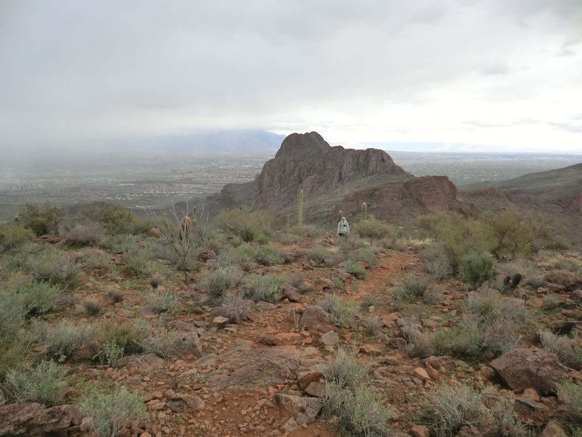 2013 March Near the top of Panther Peak looking back at Sombrero Peak