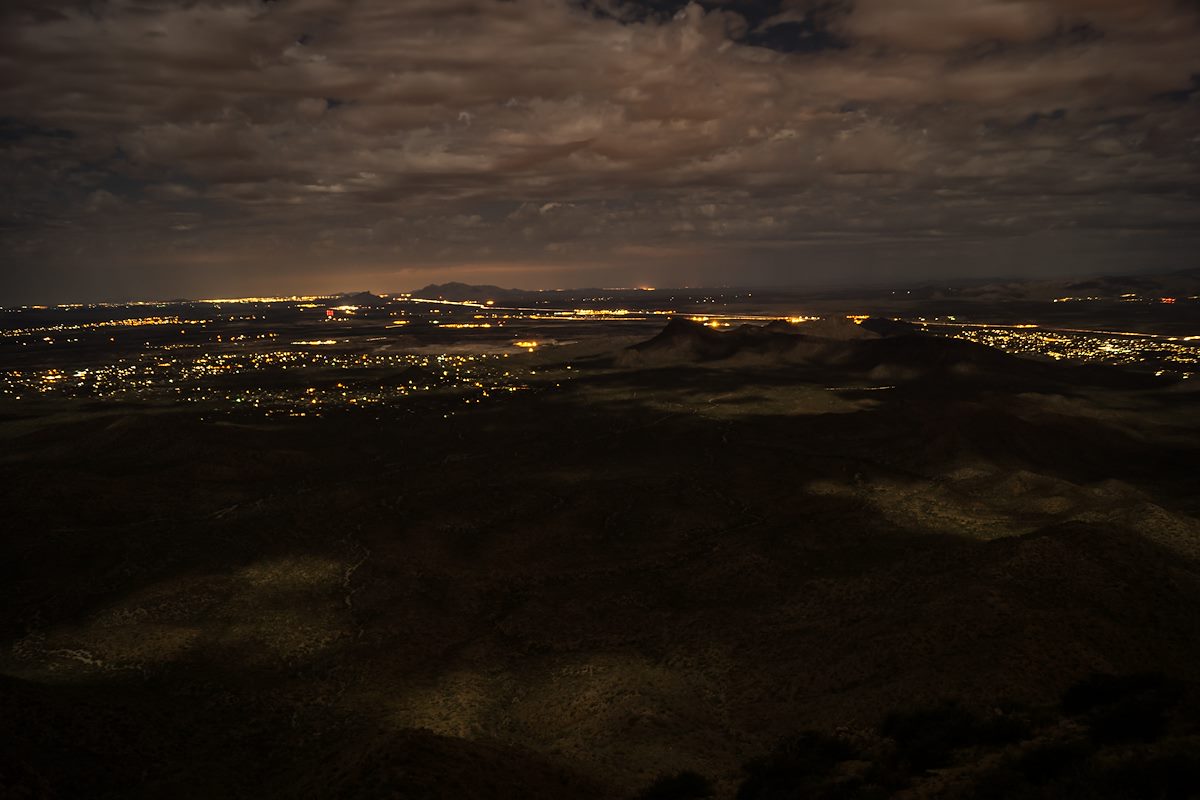 2013 September Moonlight on the desert floor from Wasson Peak