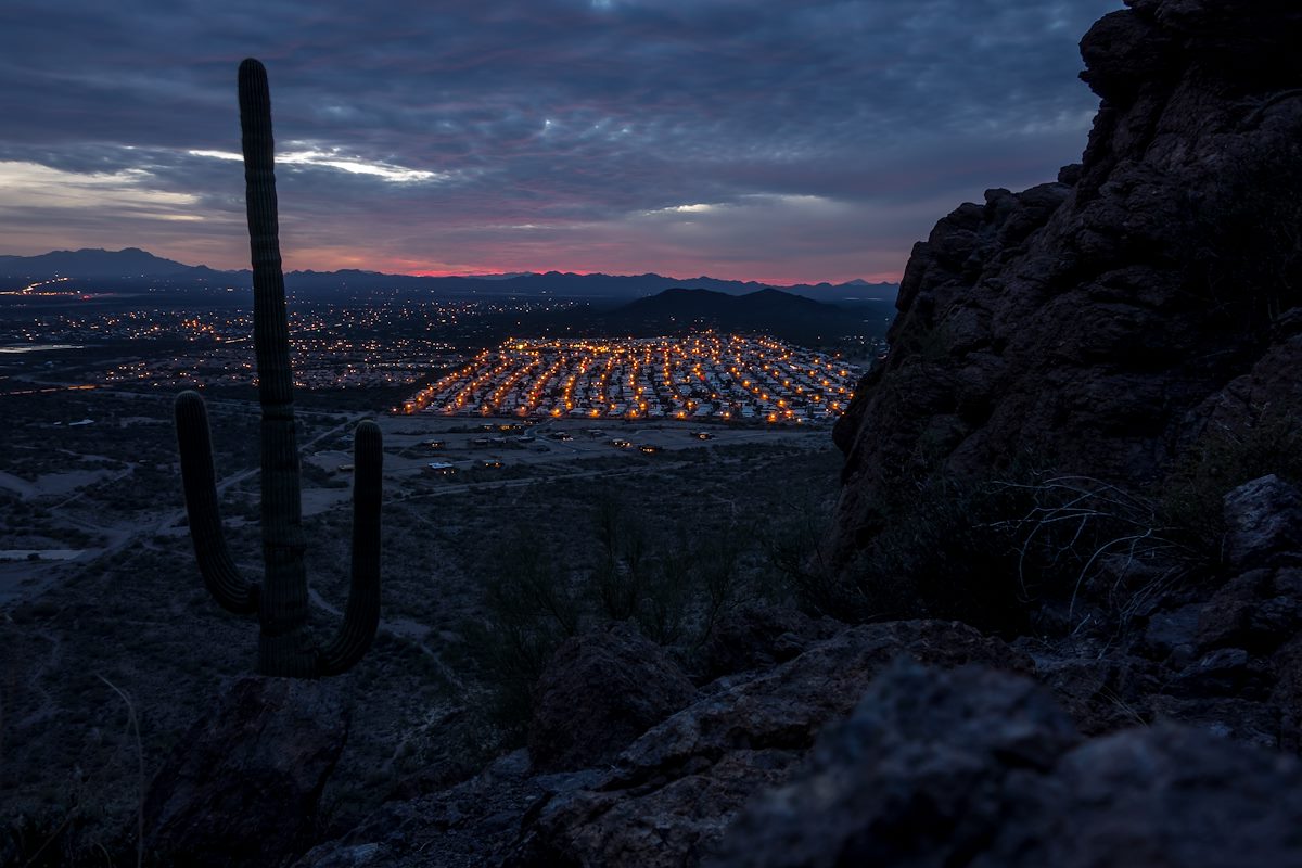 2014 February Last Light below the Cat Mountain Ridge