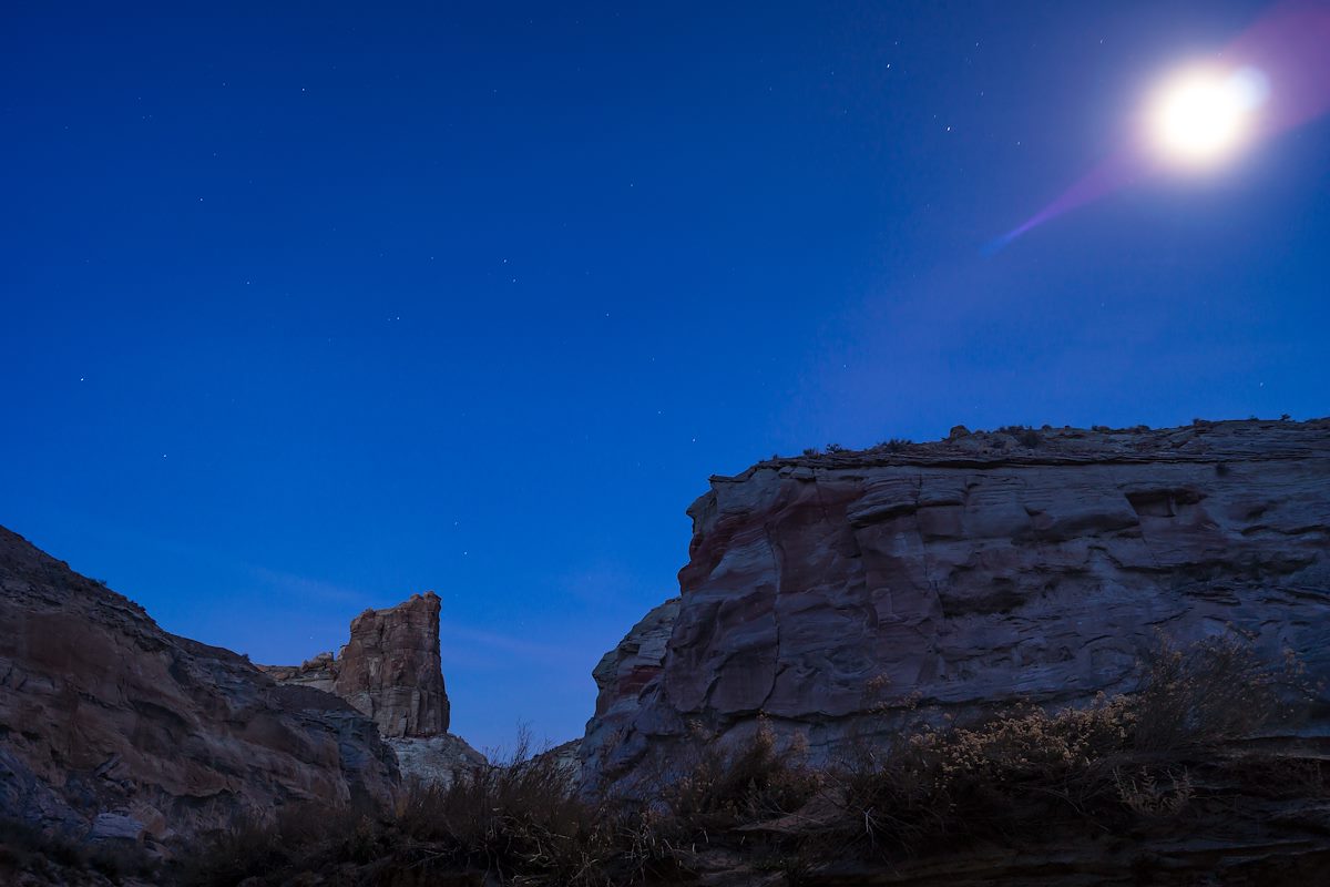 2014 February Moon over Wiregrass Canyon