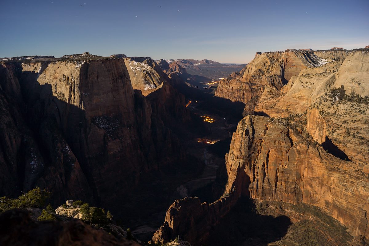 2014 February The Canyon by Moonlight from Observation Point