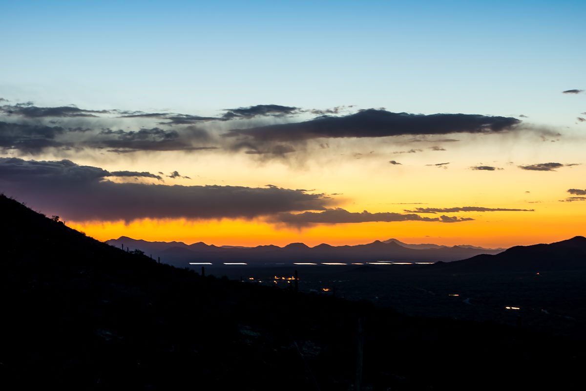 2014 March Sunset coming down from Golden Gate Mountain