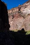 2014 October Shade and Sun on the North Kaibab Trail along Bright Angel Creek