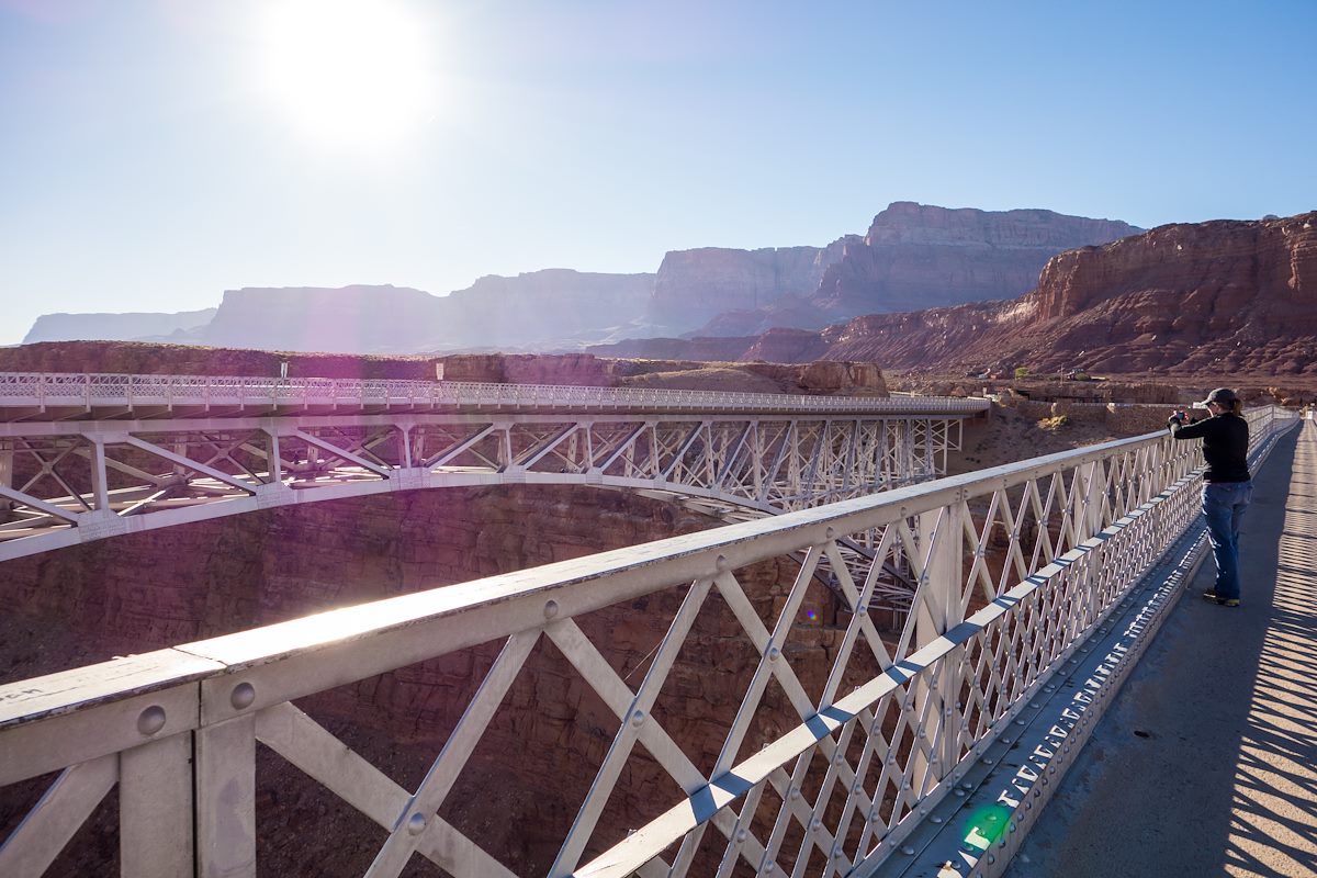 2014 October Watching a California Condor from the Historic Navajo Bridge