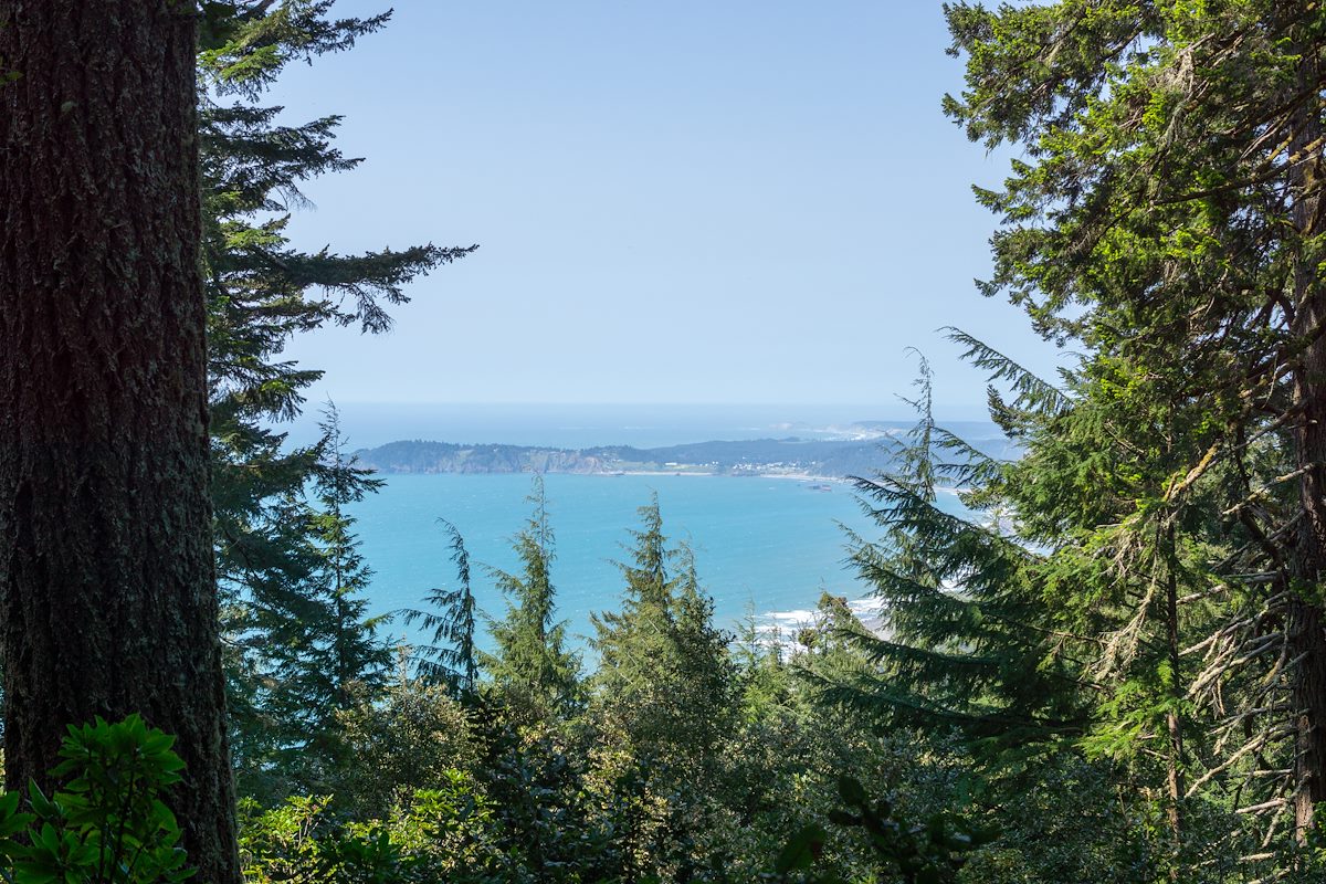 2015 April Port Orford from a viewpoint on Humbug Mountain