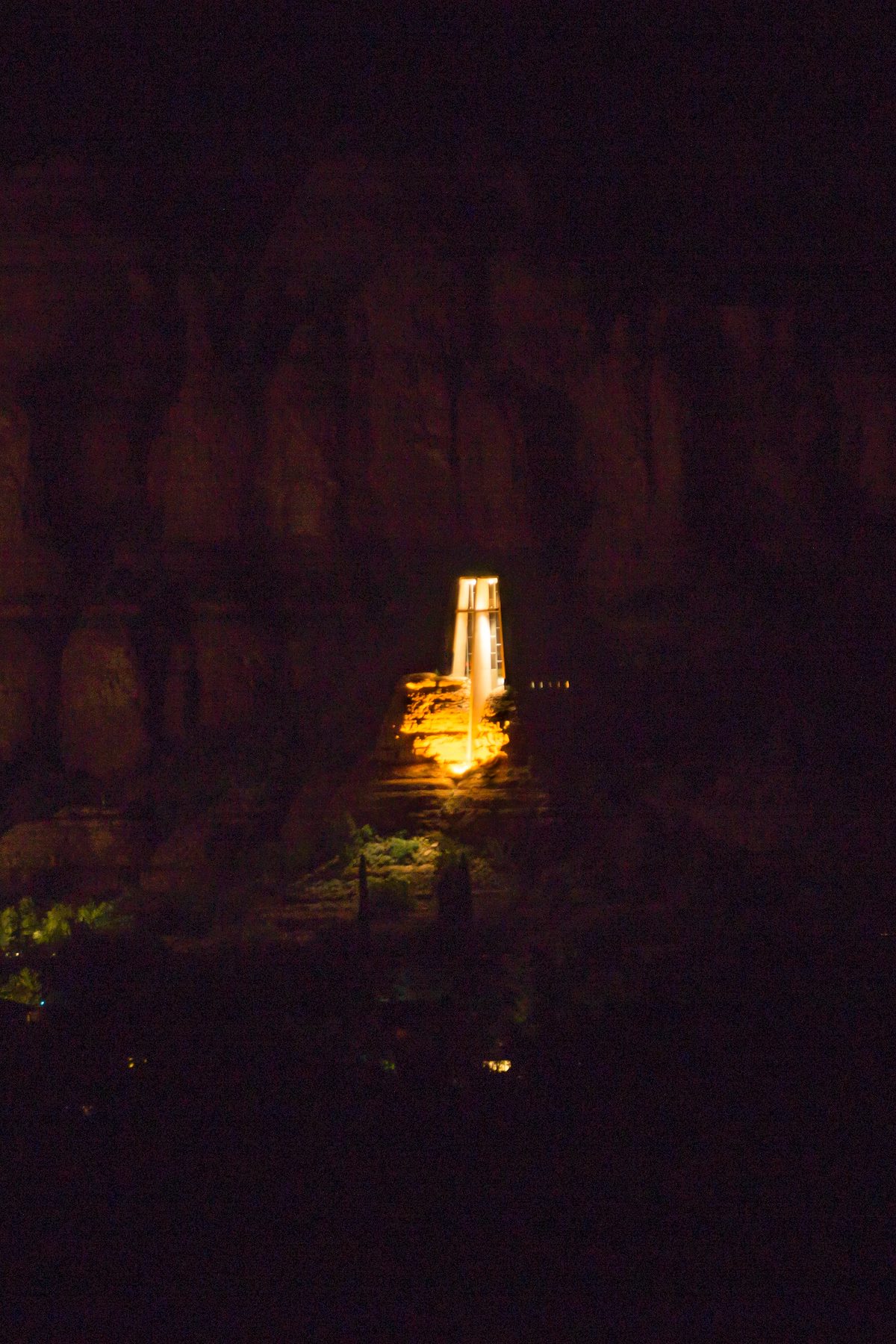 2015 October Chapel of the Holy Cross from Below Bell Rock