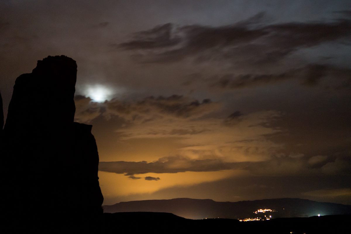 2015 October Clouds Hiding the Moon from Cathedral Rock