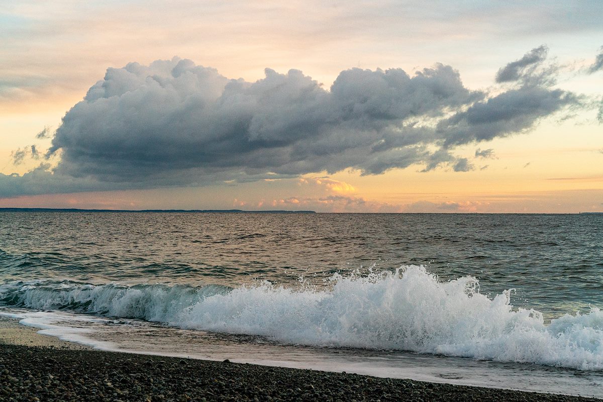 2016 December Sunset from South Beach on San Juan Island